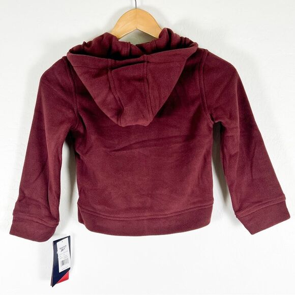 Reebok Boys Maroon Polar Fleece Zip Jacket Hooded Insulated Child Size 5/6 NWT - Picture 8 of 10